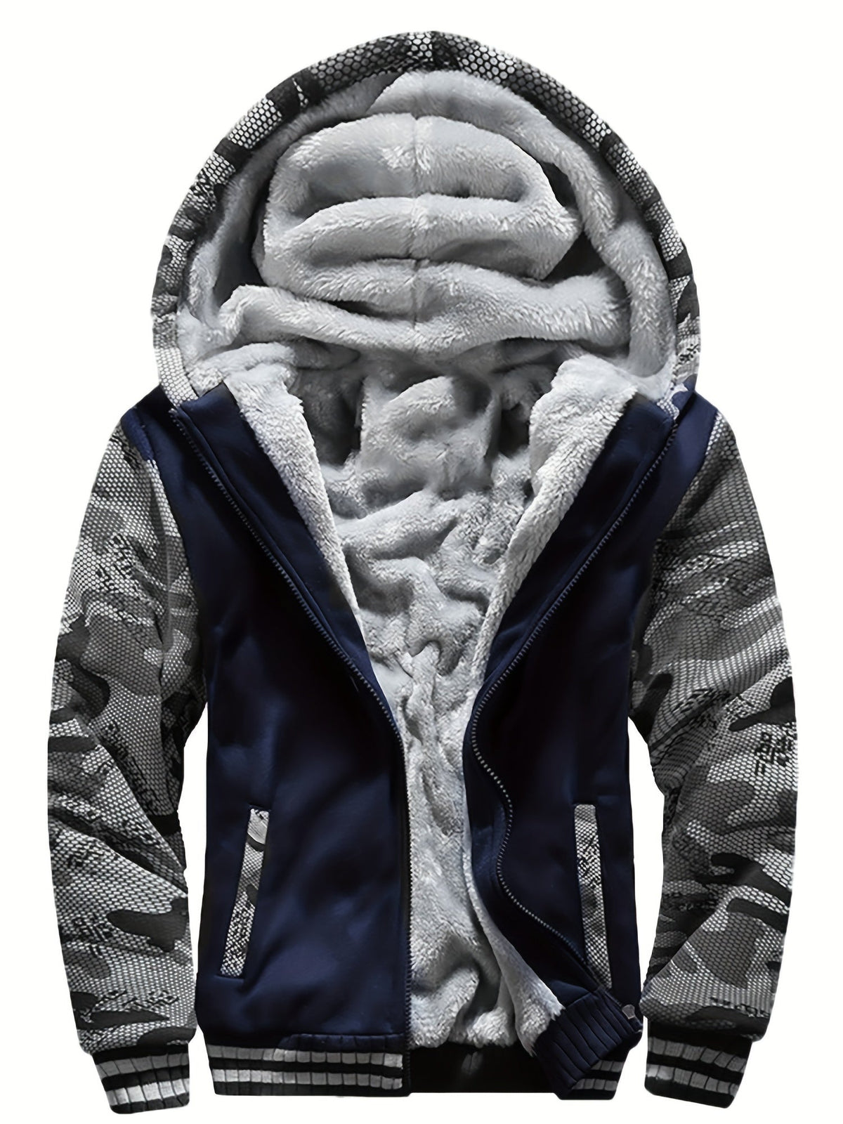 HUGO LAURENT™ | Men's Pattern Hooded Zip-Up Sweatshirt