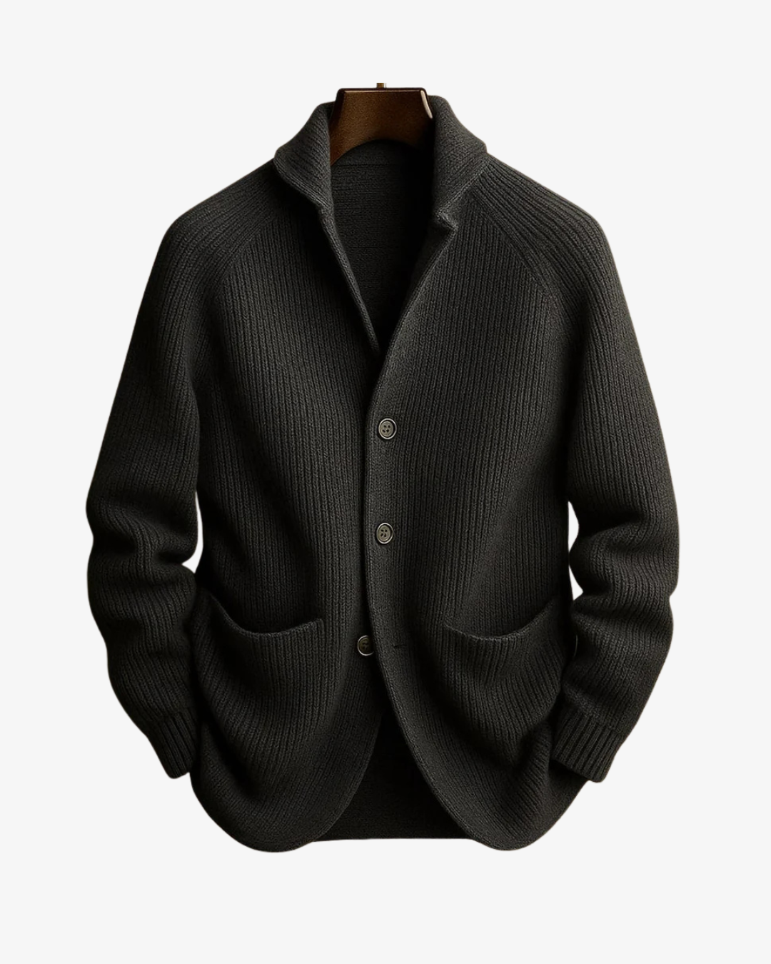 HUGO LAURENT™ | Lawrence Tailored Button-Front Knit Cardigan