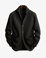 HUGO LAURENT™ | Lawrence Tailored Button-Front Knit Cardigan