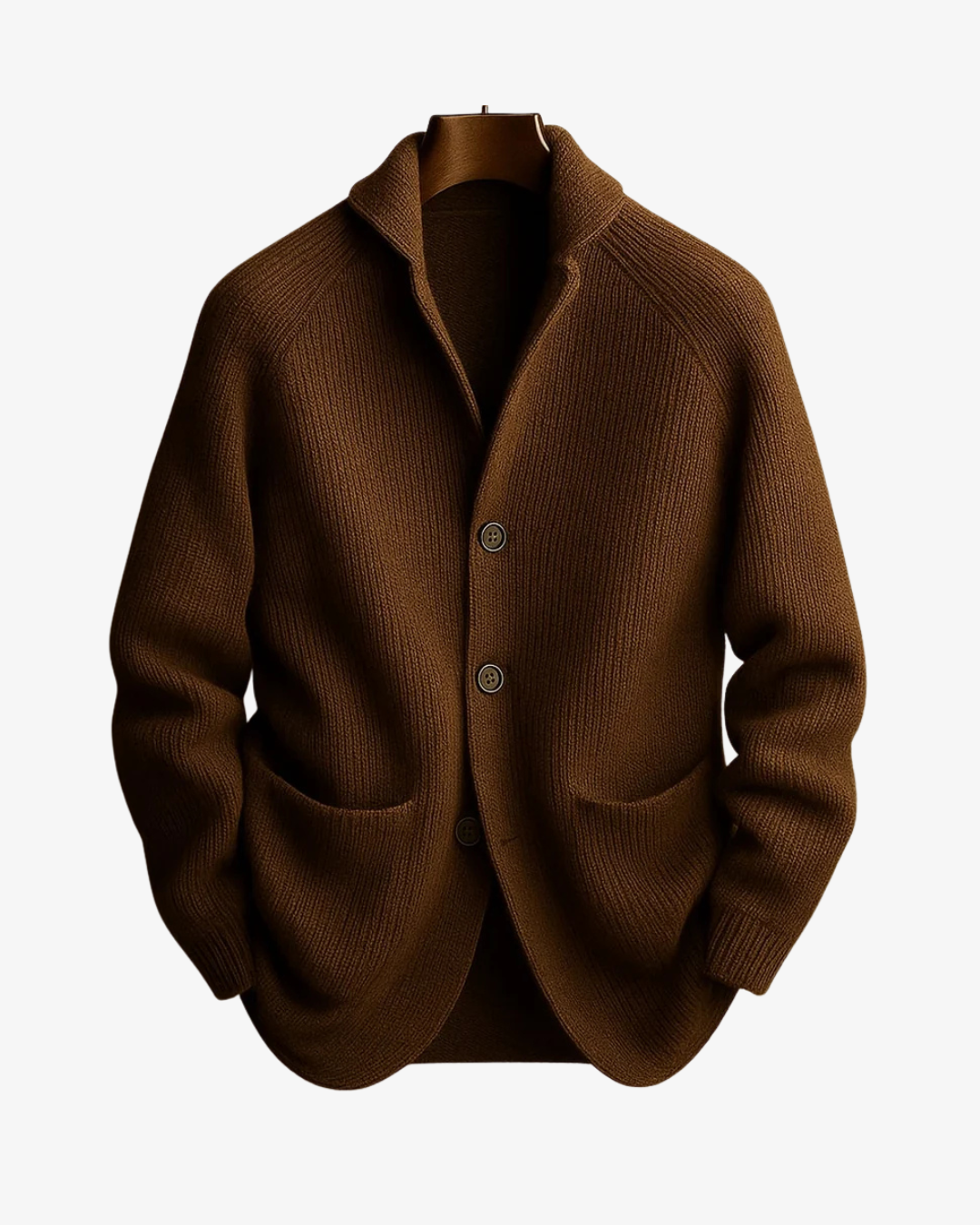 HUGO LAURENT™ | Lawrence Tailored Button-Front Knit Cardigan