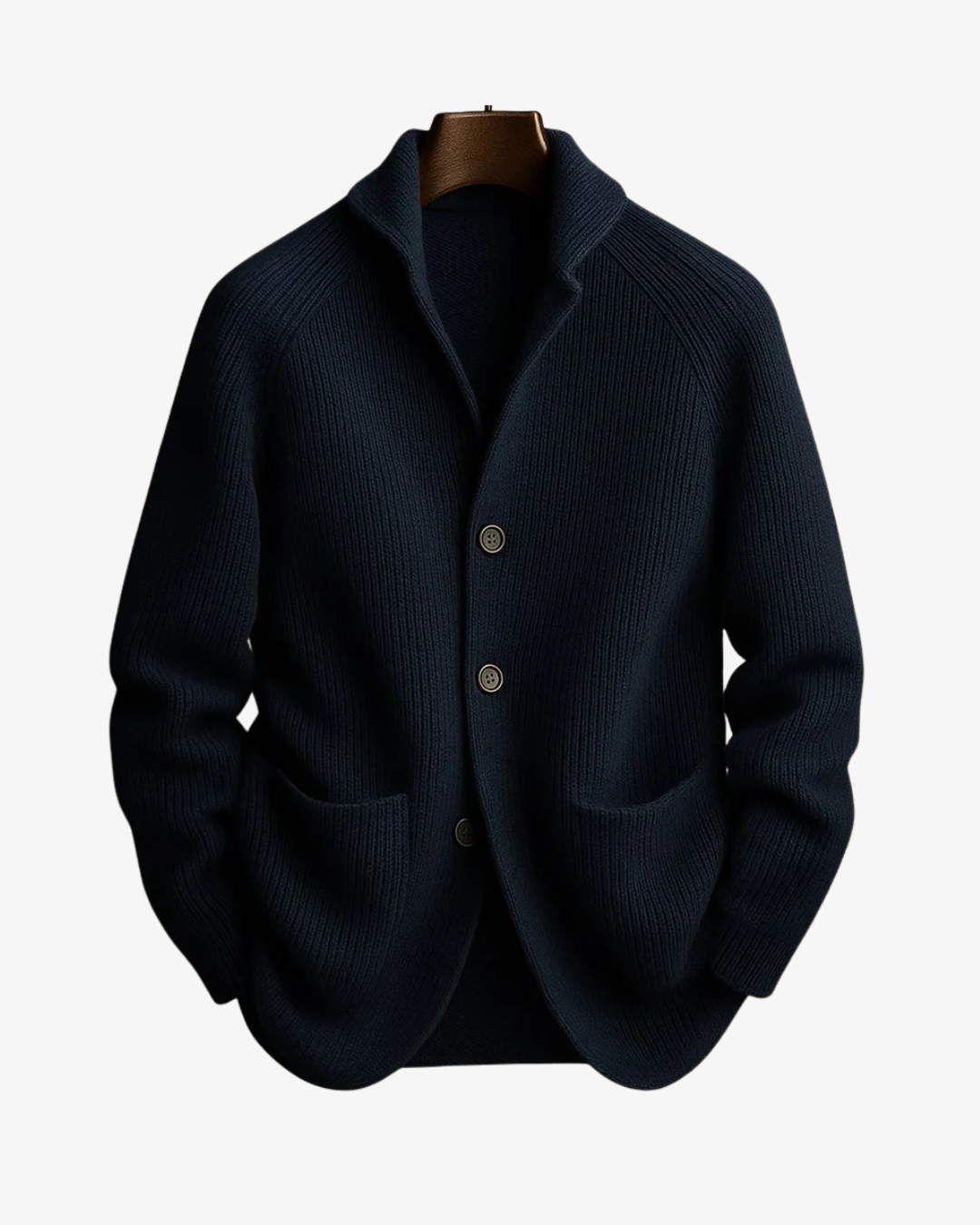 HUGO LAURENT™ | Lawrence Tailored Button-Front Knit Cardigan