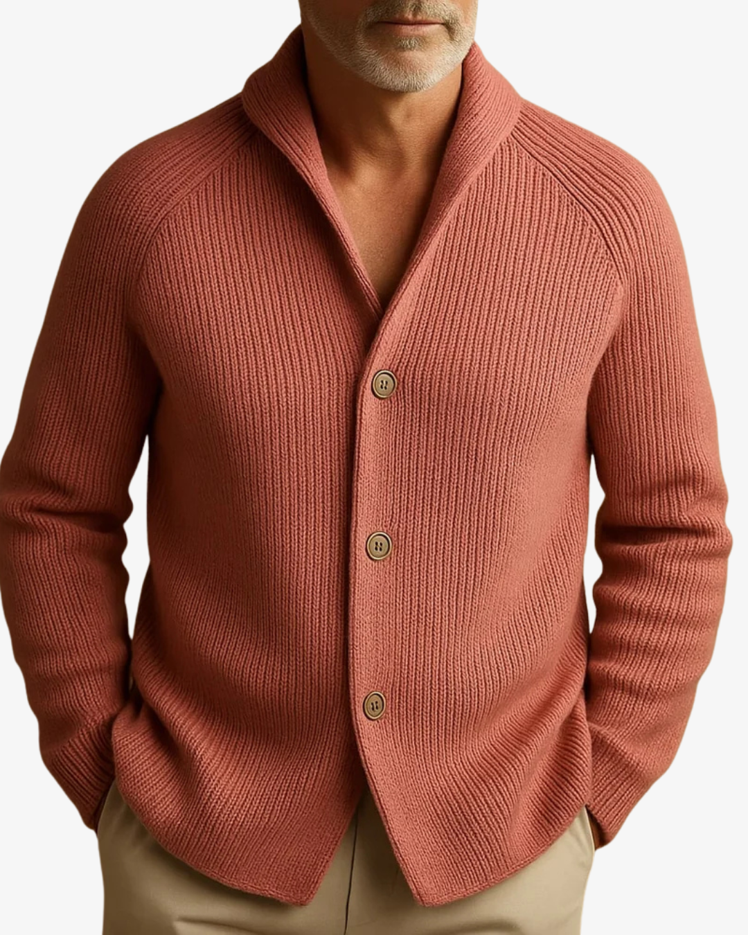 HUGO LAURENT™ | Lawrence Tailored Button-Front Knit Cardigan