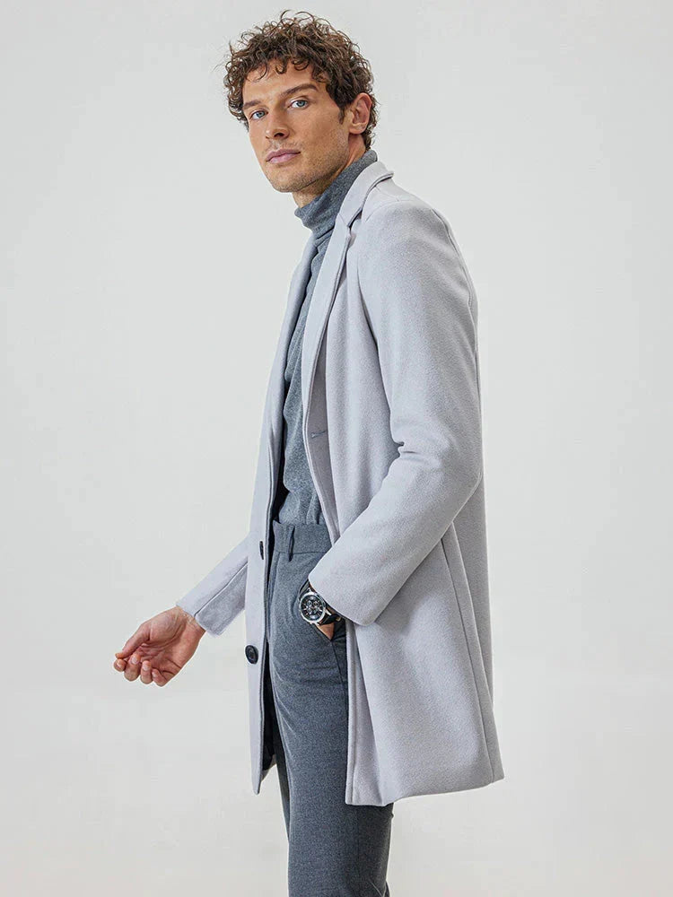 HUGO LAURENT™ | Men’s Classic Single-Breasted Solid-Color Buckle Jacket