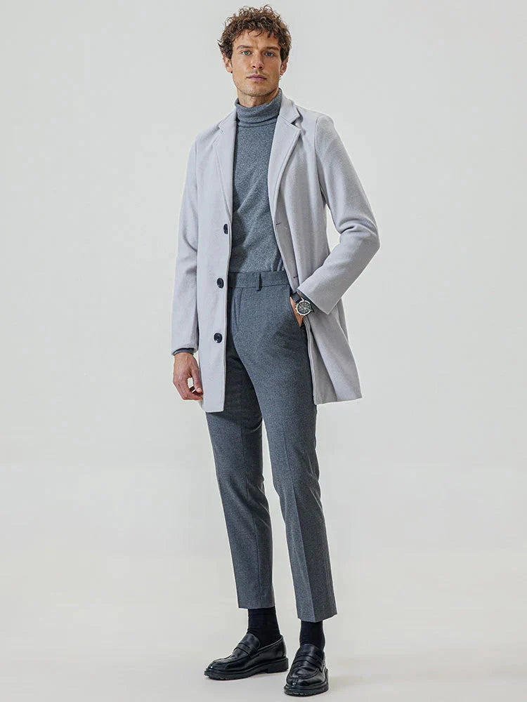 HUGO LAURENT™ | Men’s Classic Single-Breasted Solid-Color Buckle Jacket