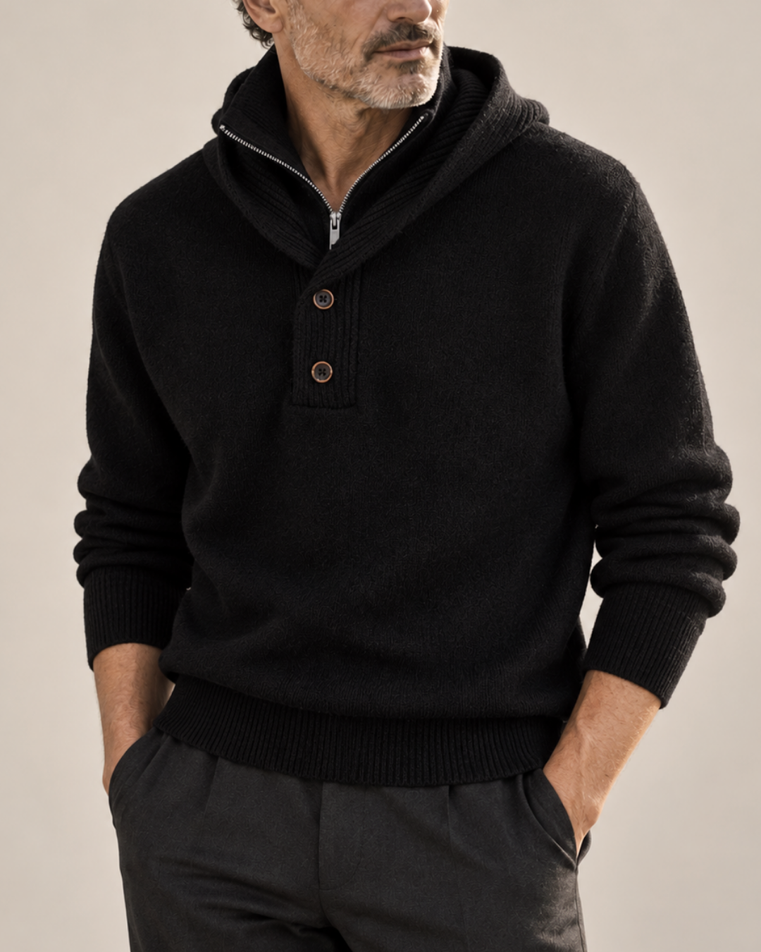 HUGO LAURENT™ | Philip Hooded Turtleneck Sweater