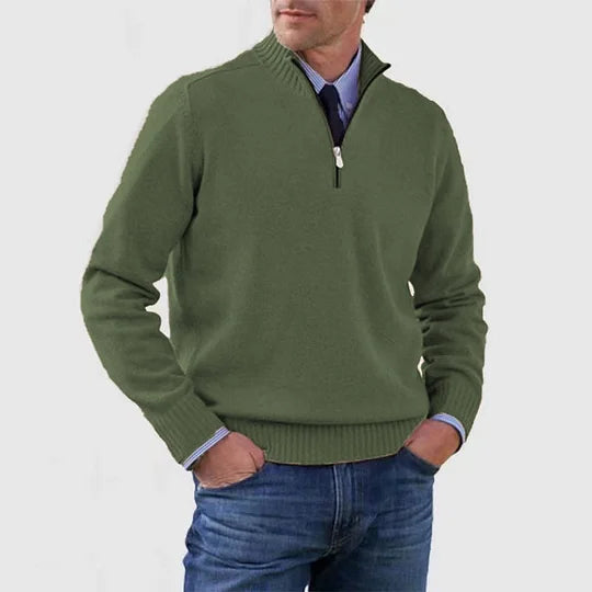 HUGO LAURENT | CASUAL HALF-ZIP SWEATER