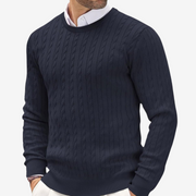 HUGO LAURENT™ | Robin Crew Neck Cable Knit Sweater