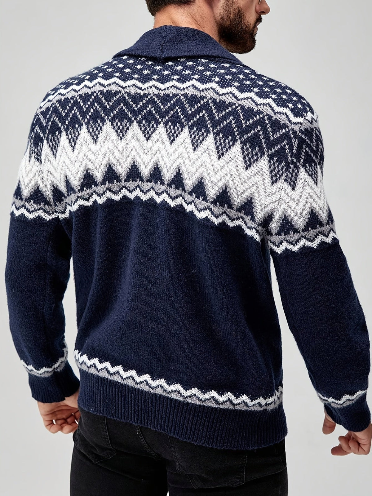 HUGO LAURENT™ | MEN'S GEOMETRIC KNIT JACKET