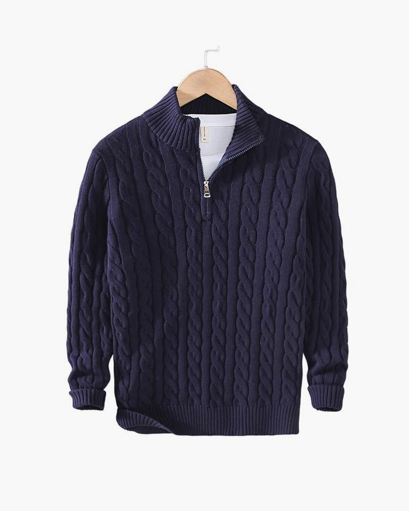 HUGO LAURENT™ | Zipped Cable Sweater