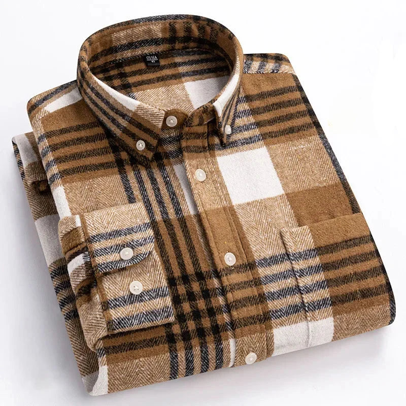 HUGO LAURENT™ | Rockwell Brushed Cotton Flannel Shirt