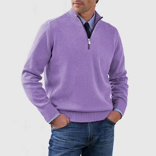 HUGO LAURENT | CASUAL HALF-ZIP SWEATER