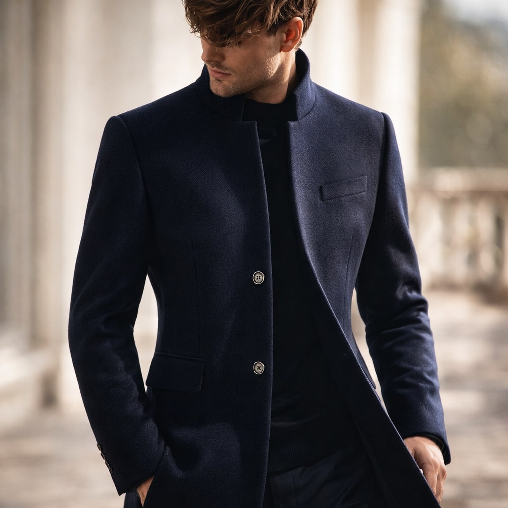 HUGO LAURENT™ | HIGH COLLAR COAT FOR MEN