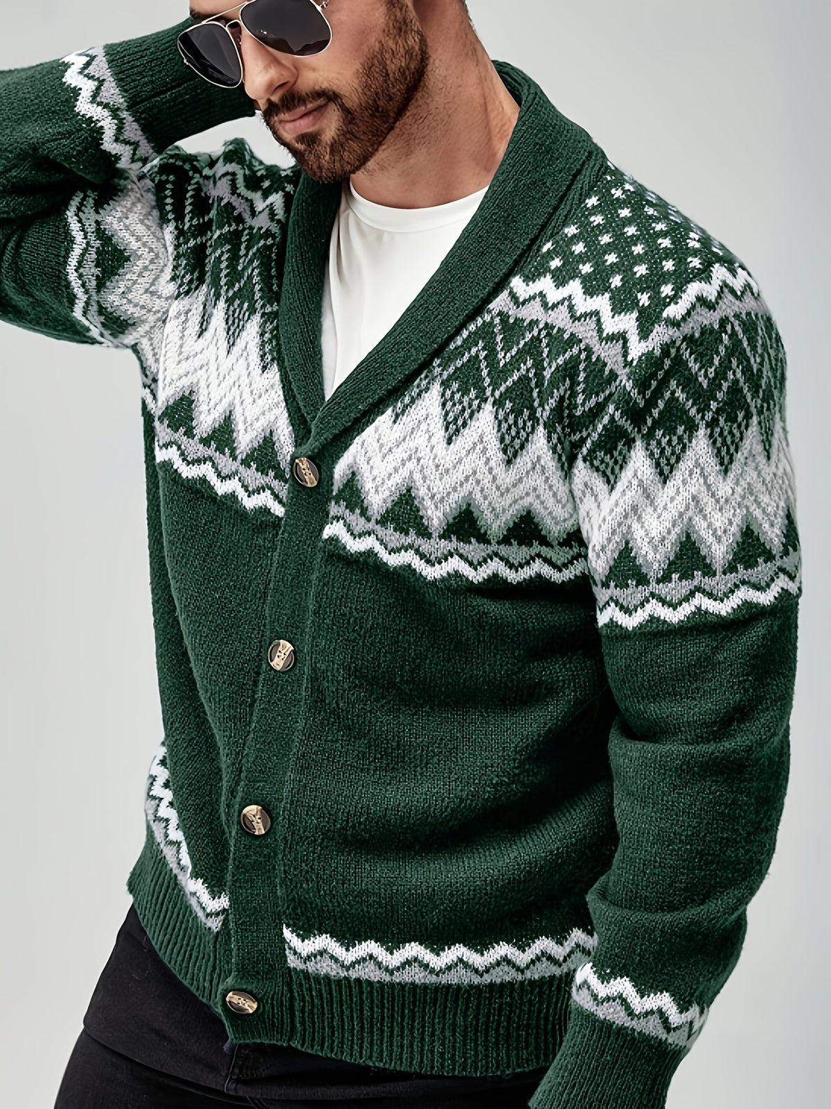 HUGO LAURENT™ | MEN'S GEOMETRIC KNIT JACKET
