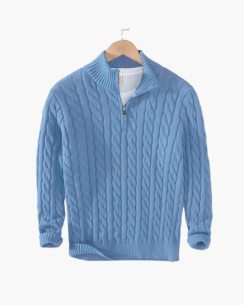 HUGO LAURENT™ | Zipped Cable Sweater