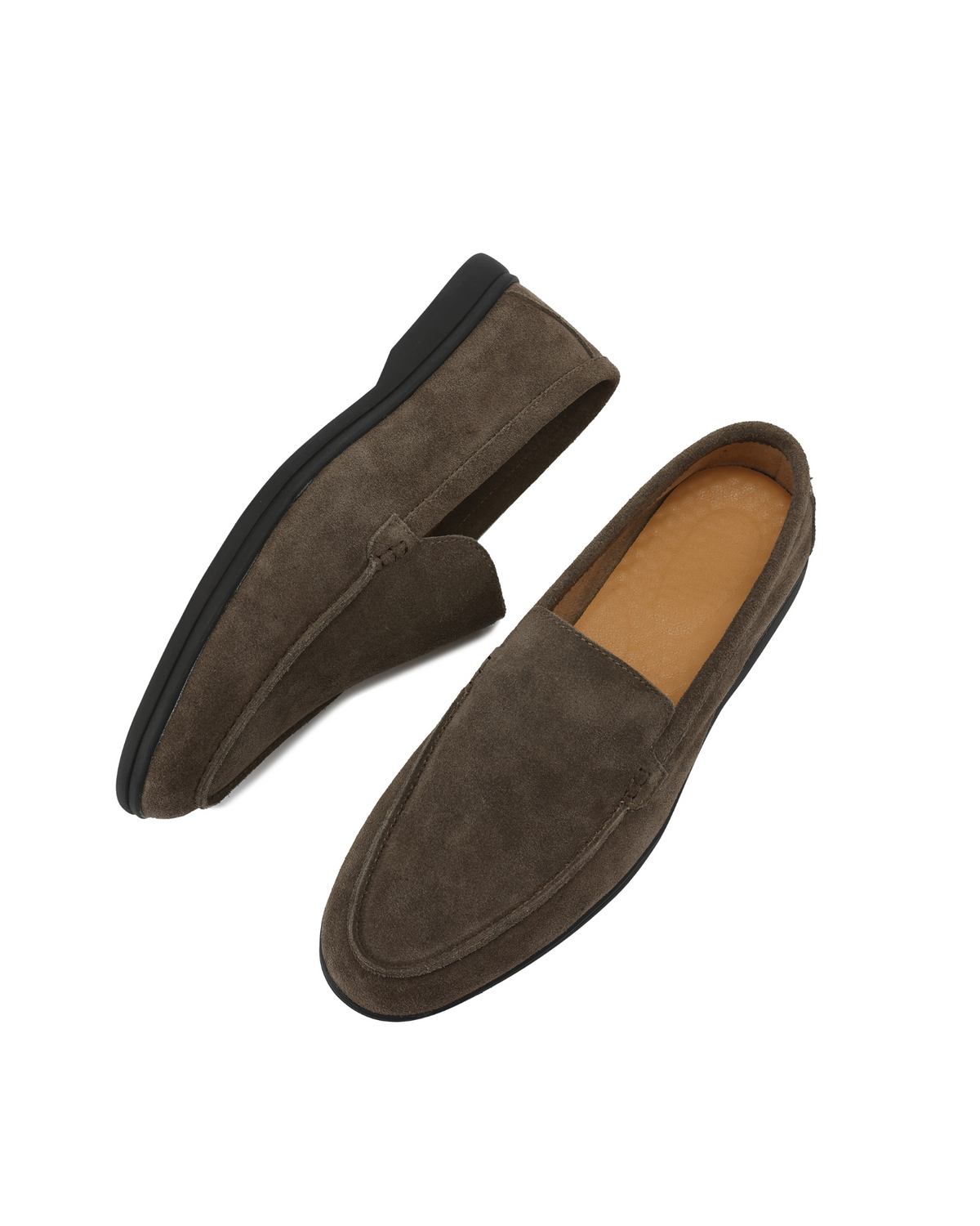 HUGO LAURENT | PREMIUM SUEDE LOAFERS - BLACK SOLES