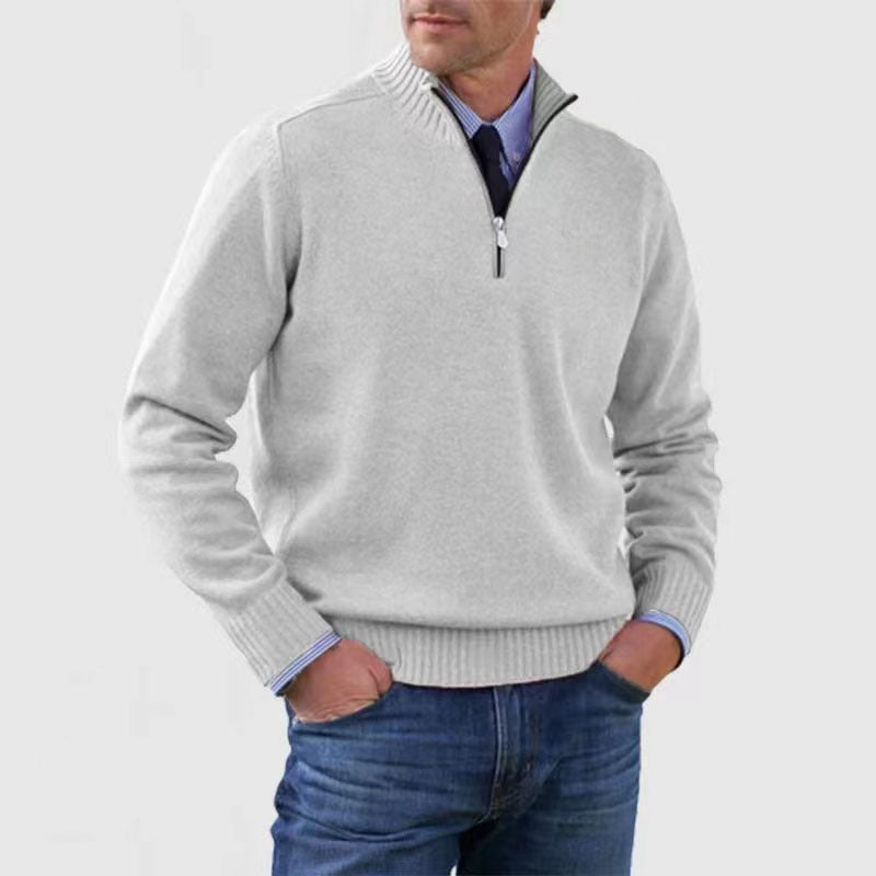HUGO LAURENT | CASUAL HALF-ZIP SWEATER