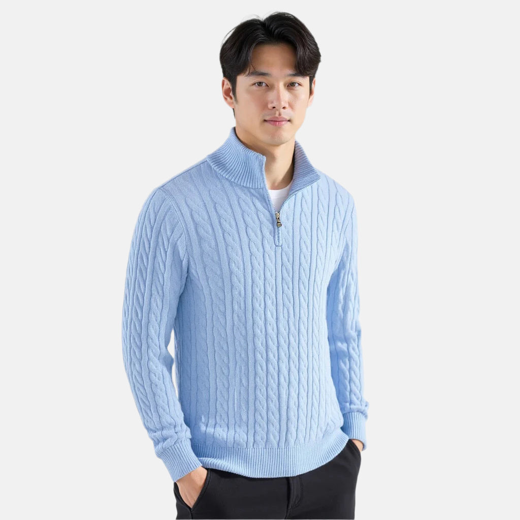 HUGO LAURENT™ | Zipped Cable Sweater