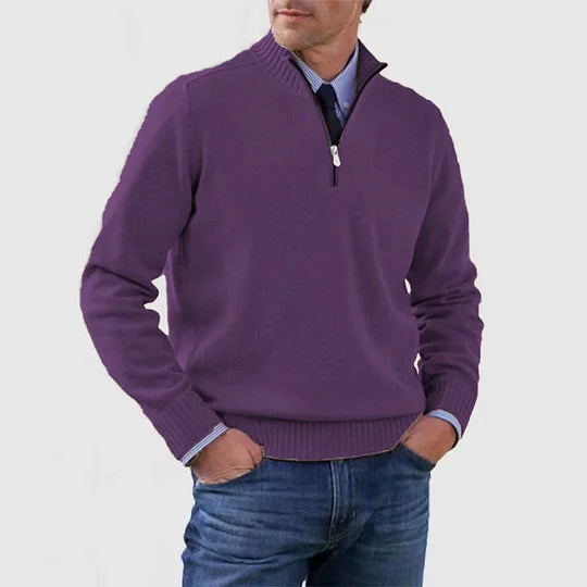 HUGO LAURENT | CASUAL HALF-ZIP SWEATER