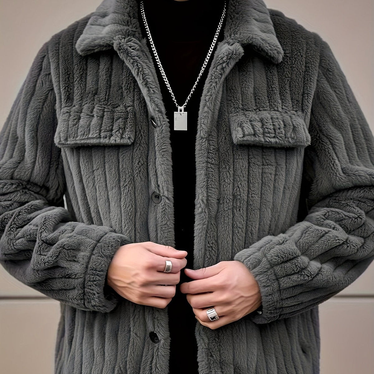 HUGO LAURENT™ | Men’s Striped Knit Jacket