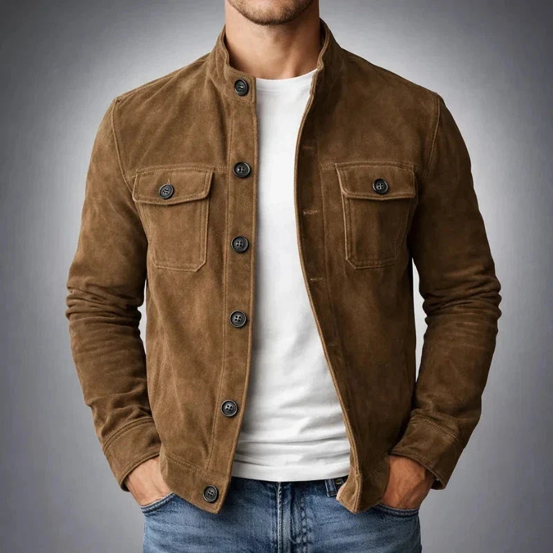 HUGO LAURENT™ | Vintage Suede Utility Jacket