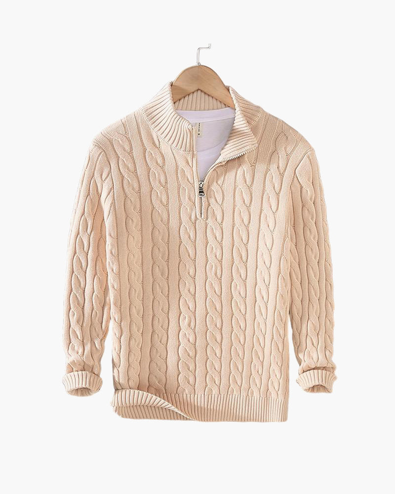 HUGO LAURENT™ | Zipped Cable Sweater