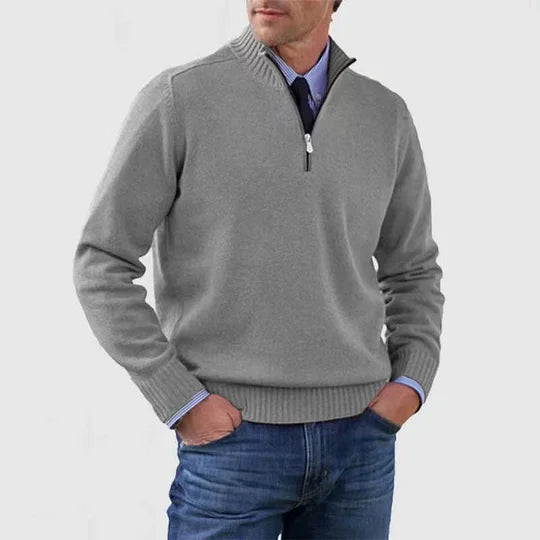 HUGO LAURENT | CASUAL HALF-ZIP SWEATER