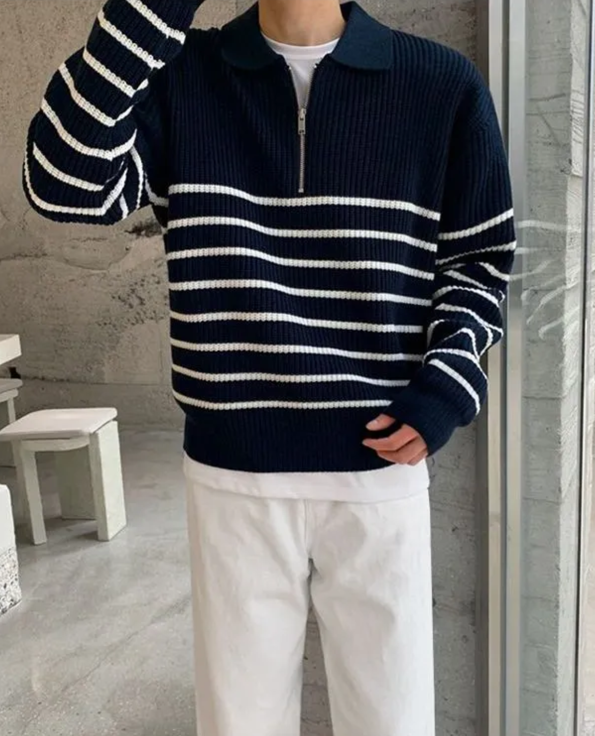 HUGO LAURENT™ | Men's Quarter Zip Sweater