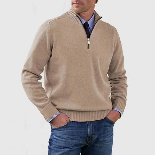 HUGO LAURENT | CASUAL HALF-ZIP SWEATER