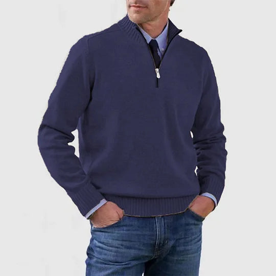 HUGO LAURENT | CASUAL HALF-ZIP SWEATER
