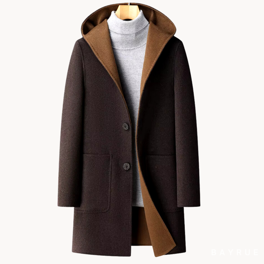 HUGO LAURENT™ | Men's Hooded Wool Coat