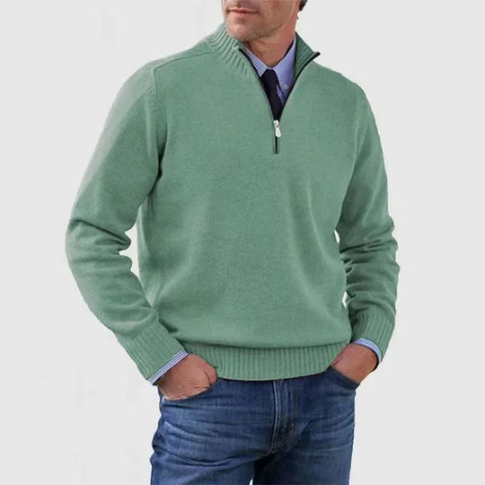 HUGO LAURENT | CASUAL HALF-ZIP SWEATER