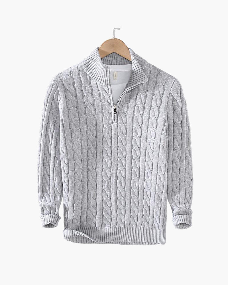 HUGO LAURENT™ | Zipped Cable Sweater