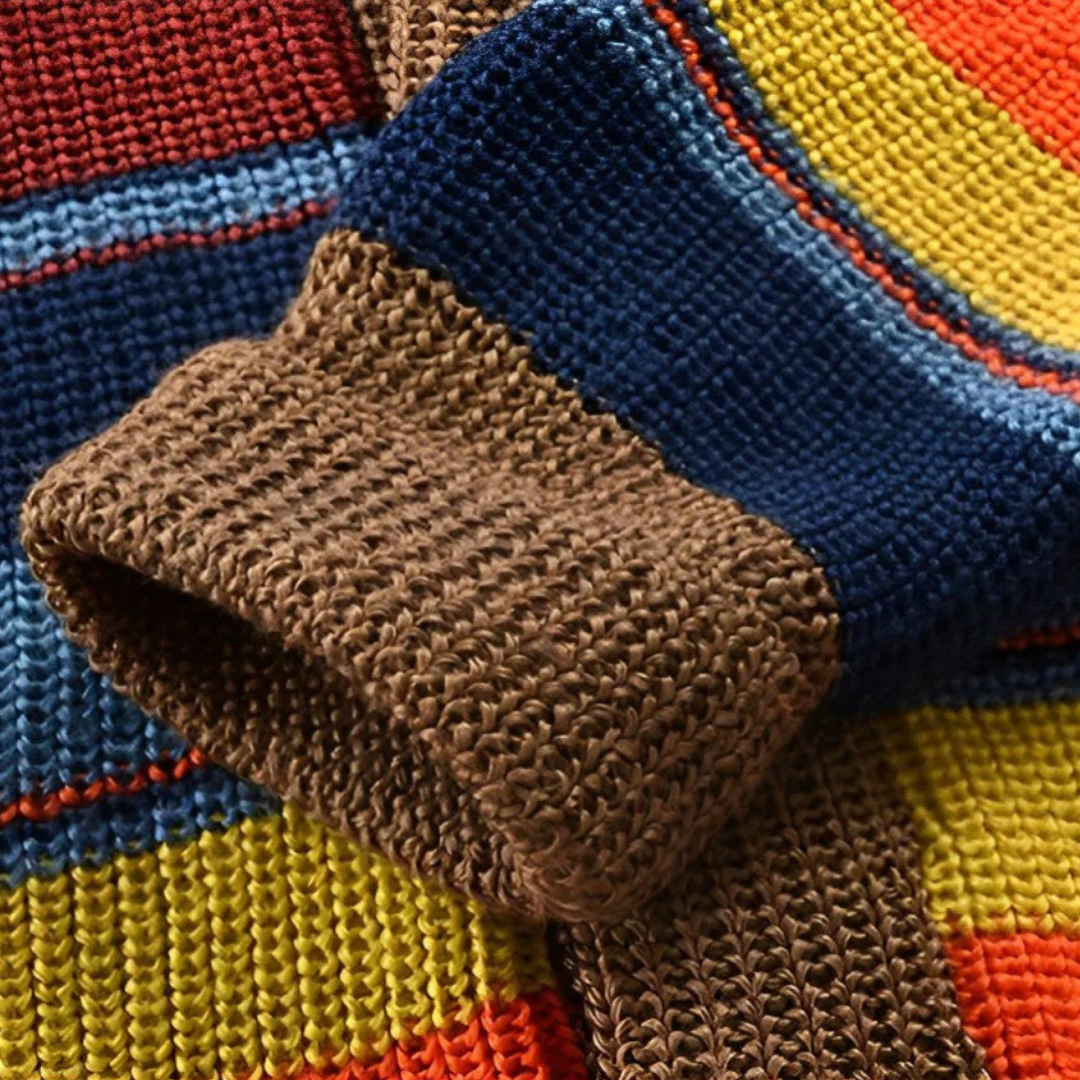 HUGO LAURENT™ | Men's Striped Shawl Collar Cardigan
