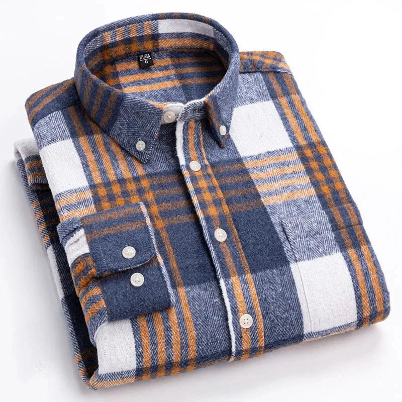 HUGO LAURENT™ | Rockwell Brushed Cotton Flannel Shirt