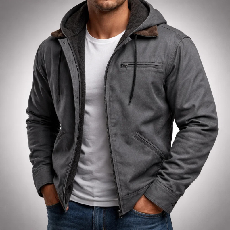 HUGO LAURENT™ | CANVAS HOODIE JACKET FOR MEN