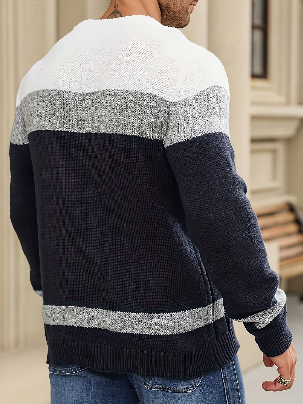 HUGO LAURENT™ | Men's Color-Block Knit Sweater