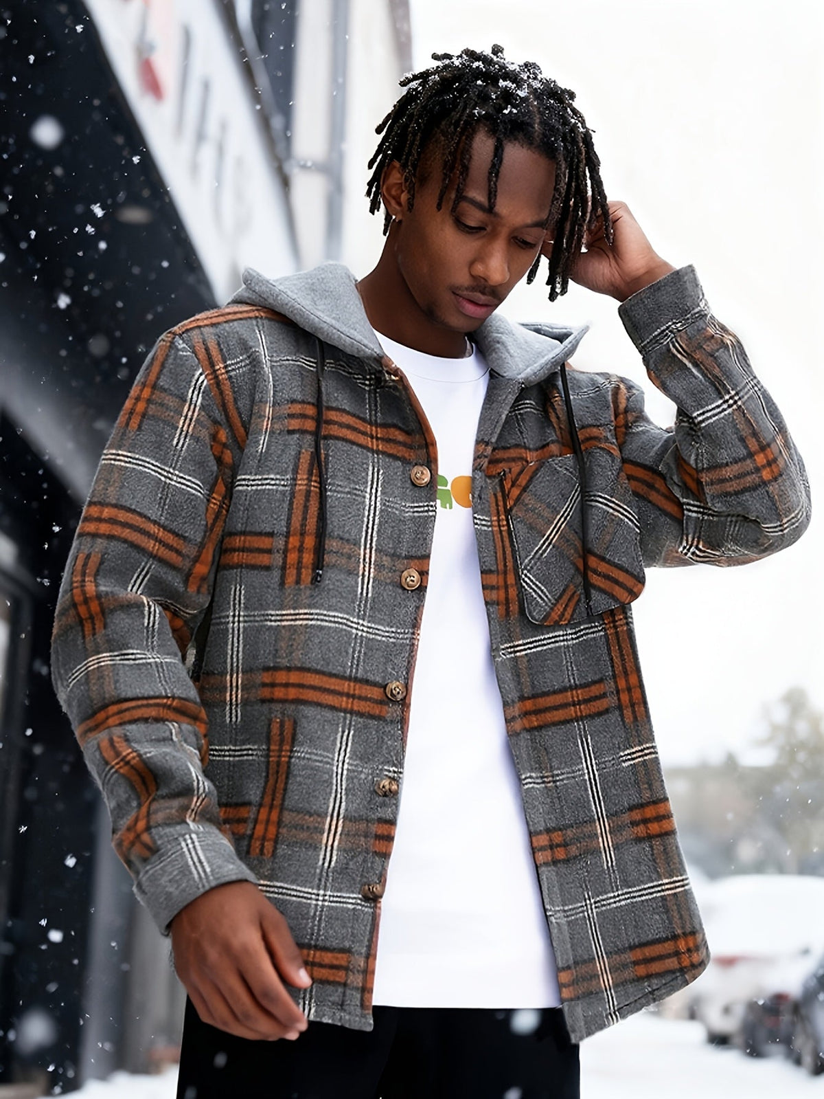 HUGO LAURENT™ | Christmas Hooded Plaid Jacket
