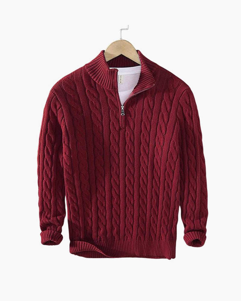 HUGO LAURENT™ | Zipped Cable Sweater