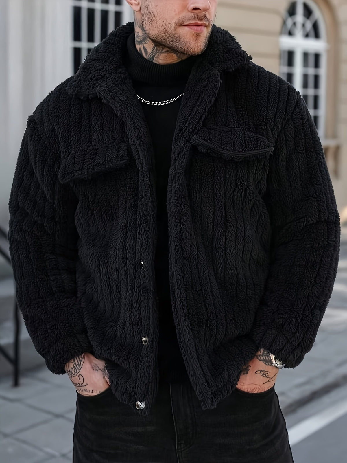 HUGO LAURENT™ | Men’s Striped Knit Jacket