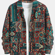 HUGO LAURENT™ | Patterned Lapel Zip Jacket