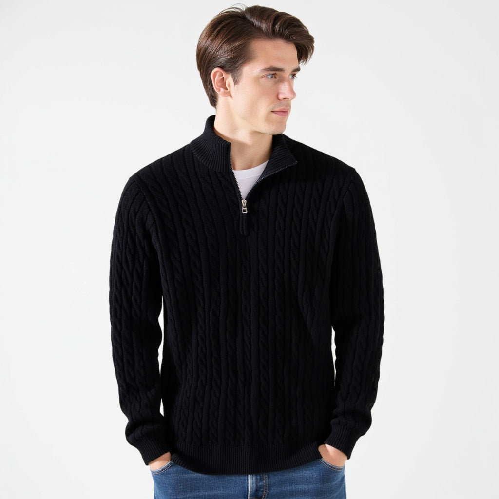 HUGO LAURENT™ | Zipped Cable Sweater