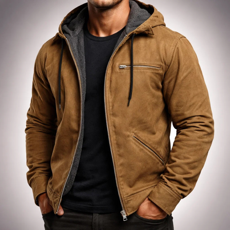 HUGO LAURENT™ | CANVAS HOODIE JACKET FOR MEN