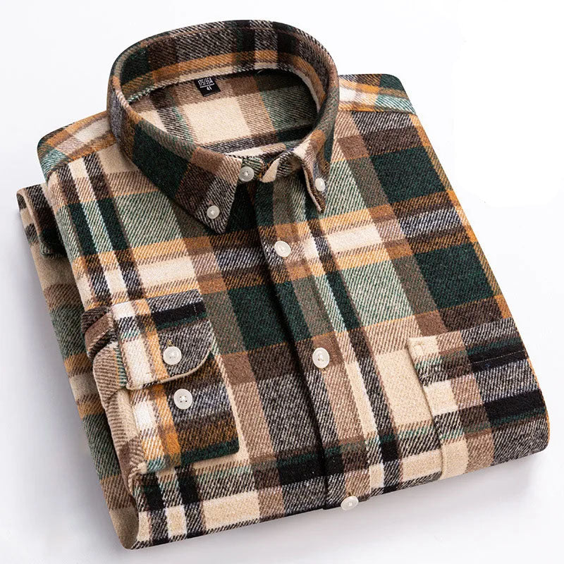HUGO LAURENT™ | Rockwell Brushed Cotton Flannel Shirt