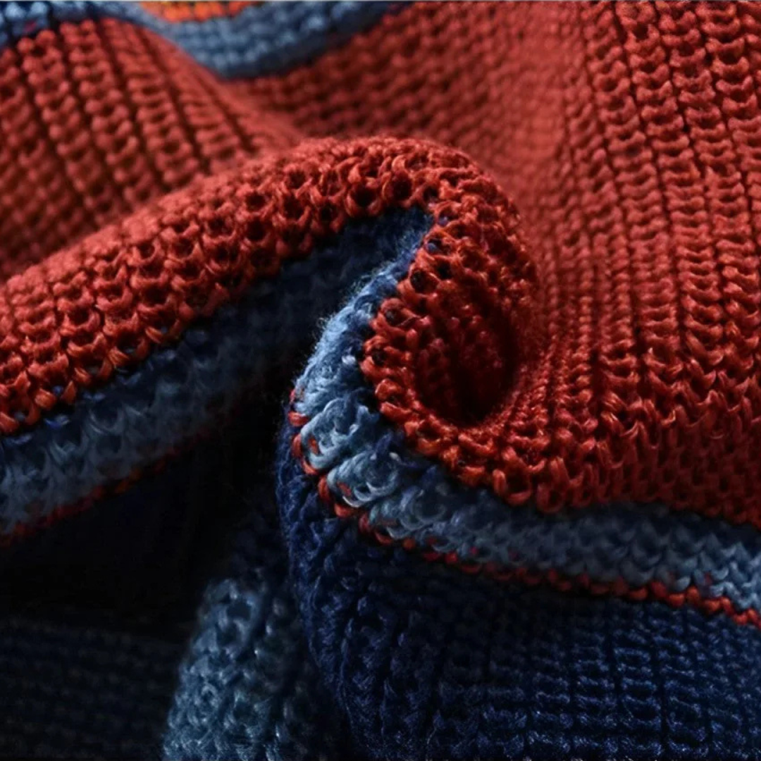 HUGO LAURENT™ | Men's Striped Shawl Collar Cardigan