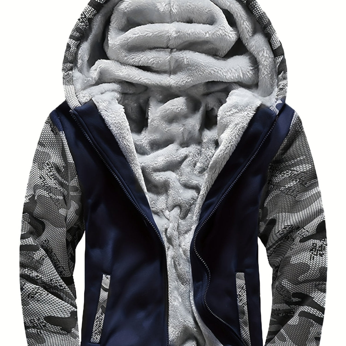 HUGO LAURENT™ | Men's Pattern Hooded Zip-Up Sweatshirt