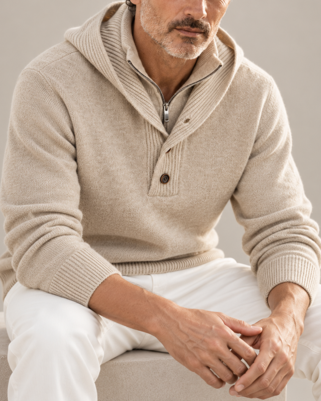 HUGO LAURENT™ | Philip Hooded Turtleneck Sweater
