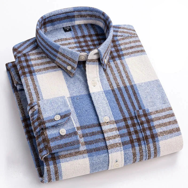 HUGO LAURENT™ | Rockwell Brushed Cotton Flannel Shirt