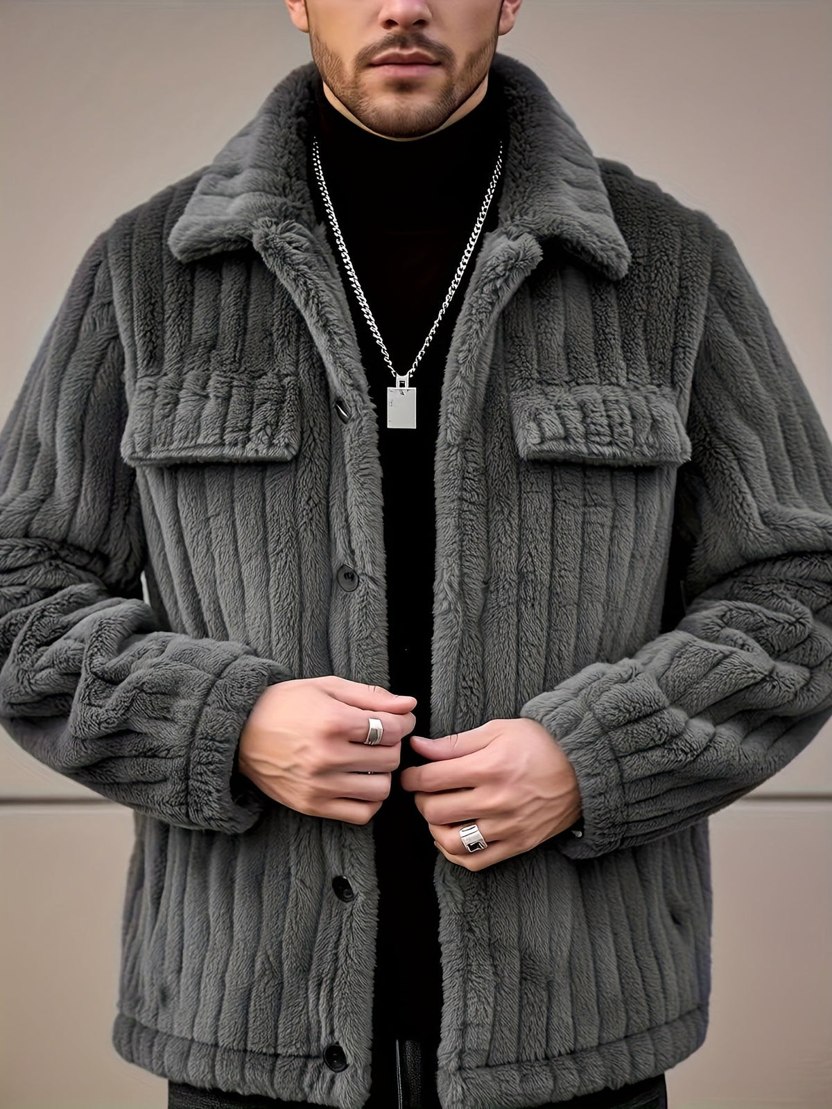 HUGO LAURENT™ | Men’s Striped Knit Jacket