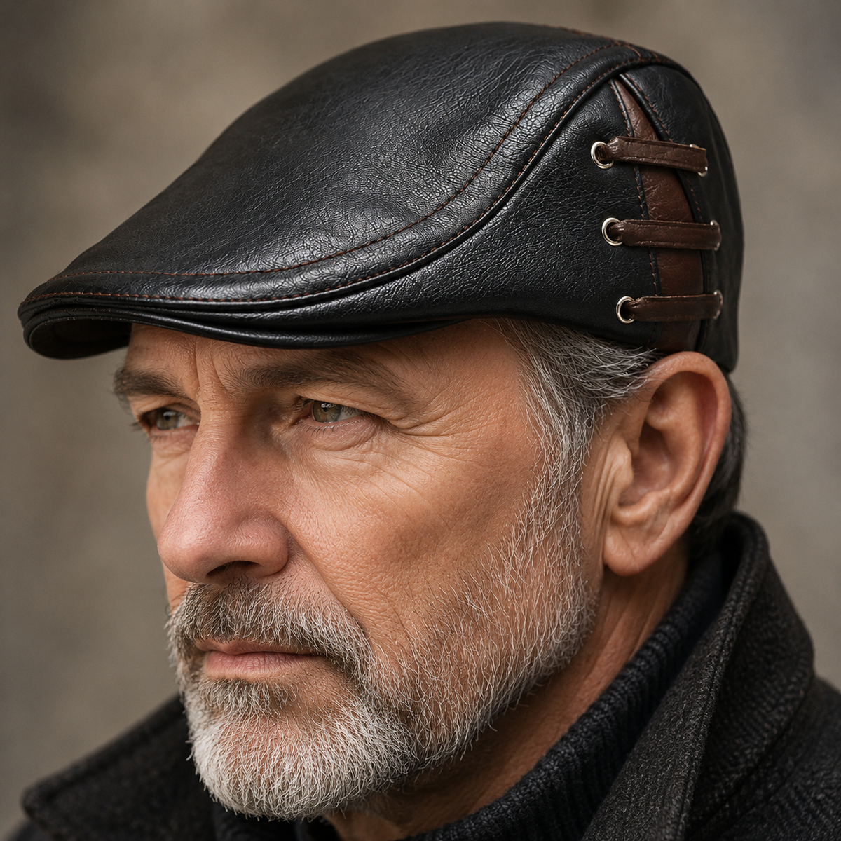 HUGO LAURENT™ | Corbin Leather Driving Cap