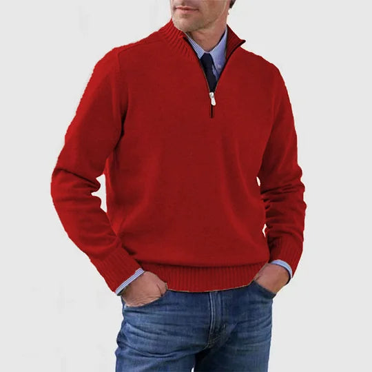 HUGO LAURENT | CASUAL HALF-ZIP SWEATER